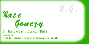 mate gonczy business card